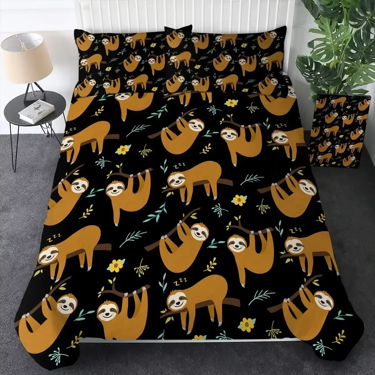 Hanging Sloth Duvet Cover Set product photo