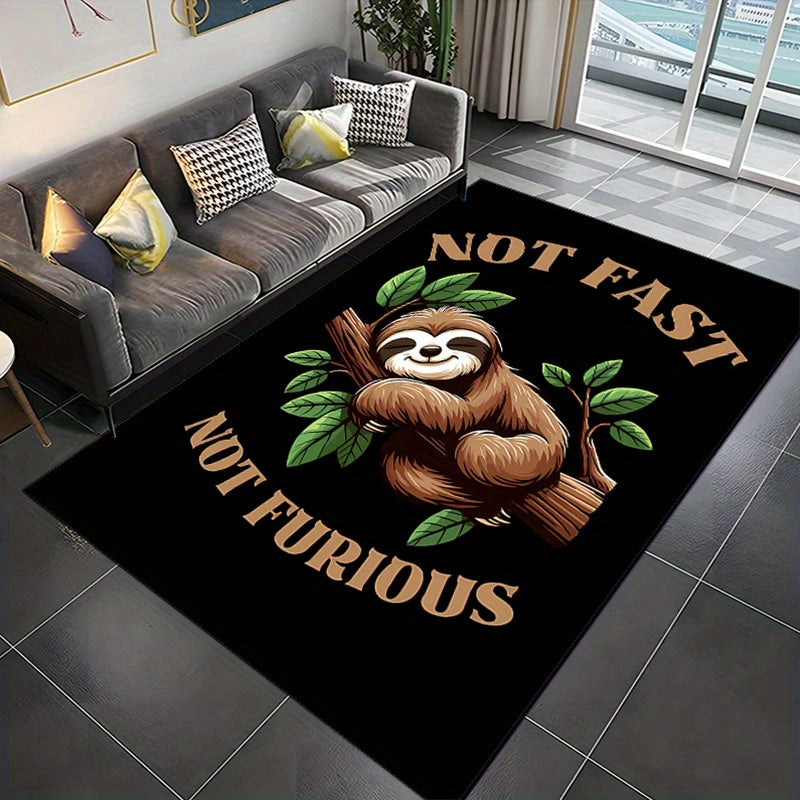 Not Fast Not Furious Sloth Rug