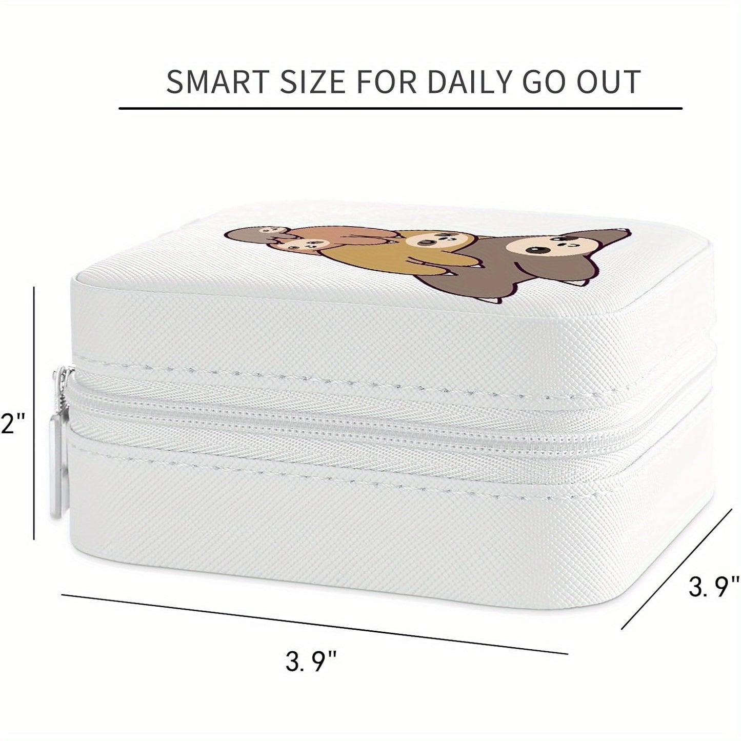 Jewelry Box with Cute Sloth Pattern Design