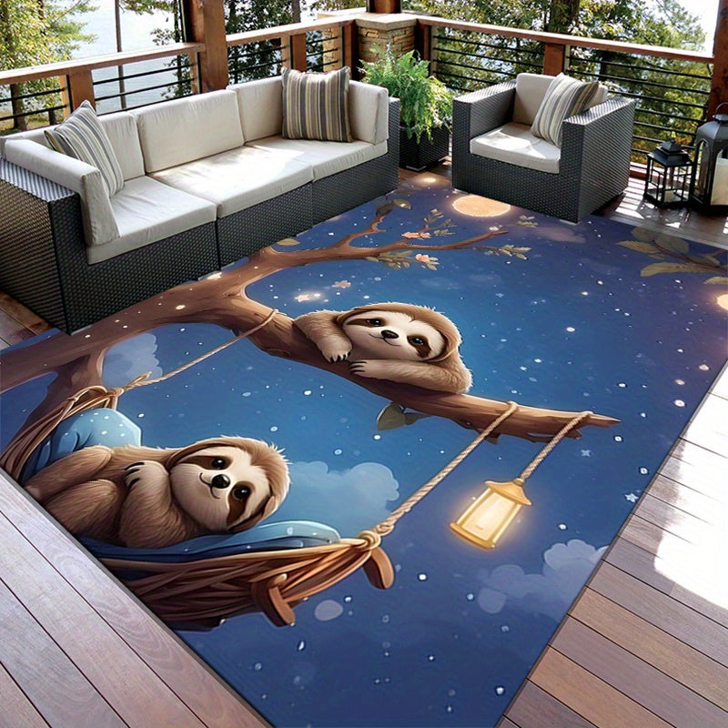 Moonlight Sloth Theme Rug