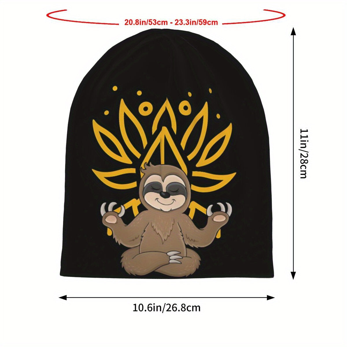 Meditating Sloth Beanie Hat