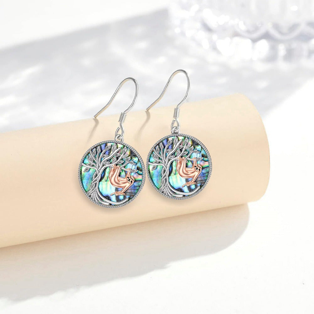 Tree Of Life Sloth Earrings