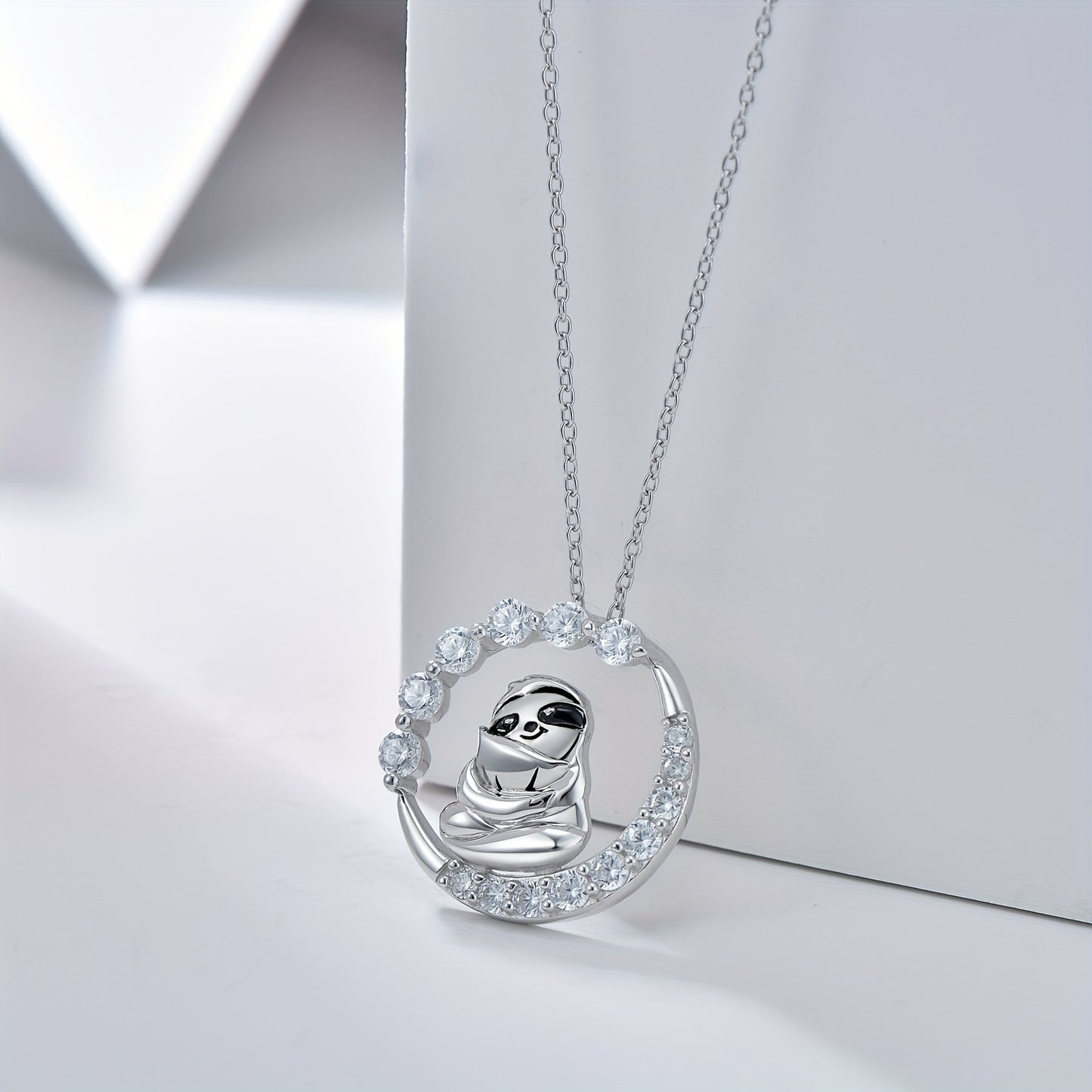 Sterling Silver Stunning Sloth Necklace