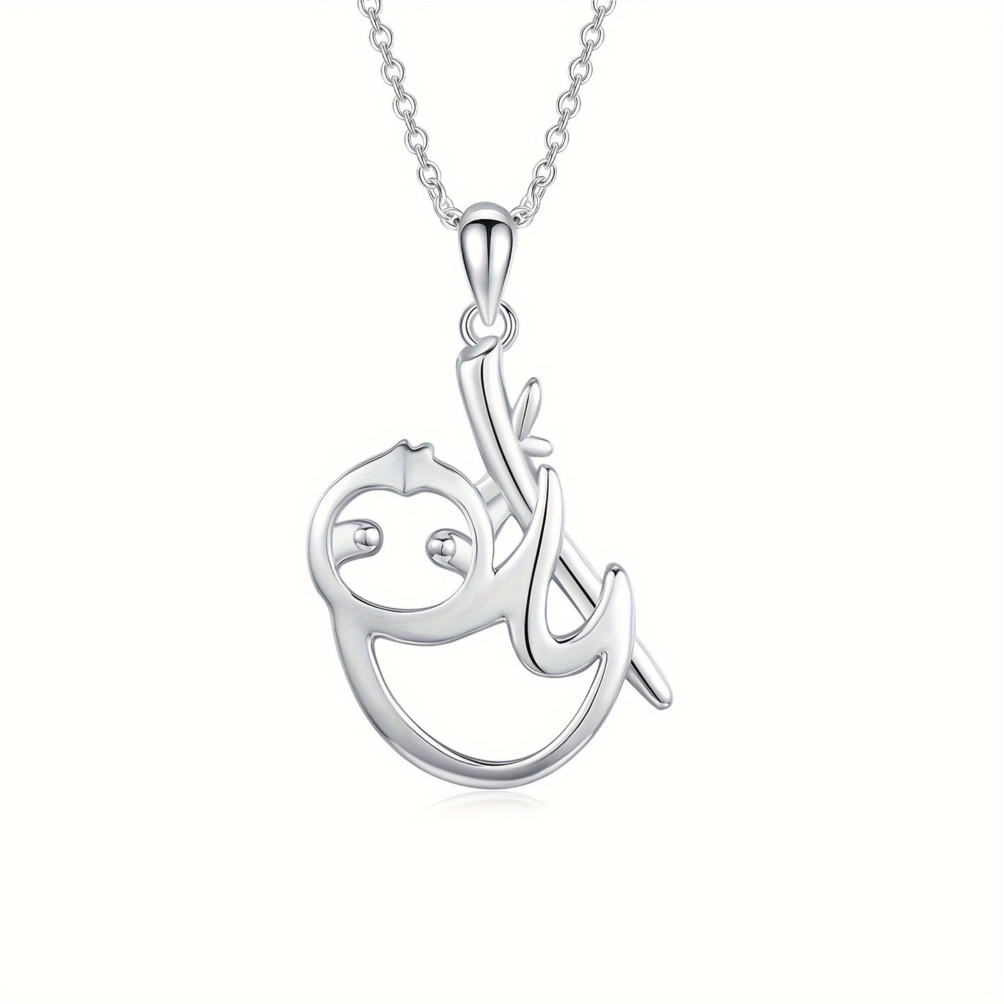 Sterling Silver Sloth Necklace