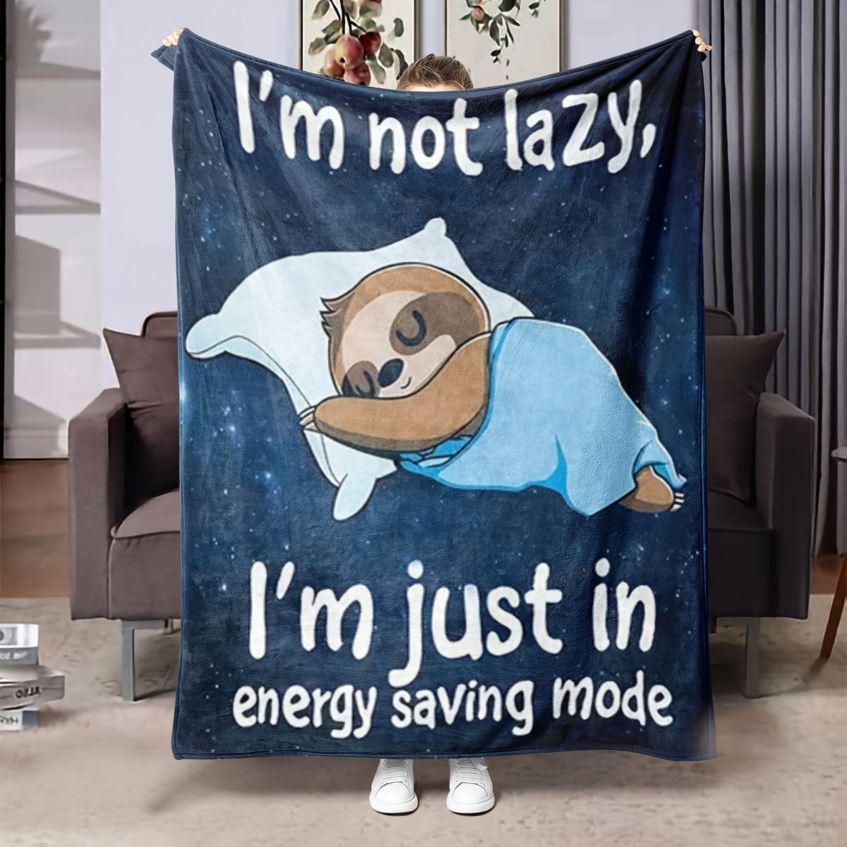 I'm Not Lazy Sloth Blanket