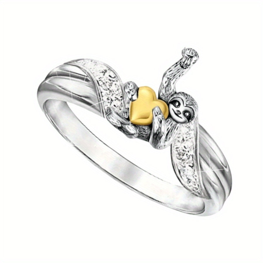 Sloth Heart Ring