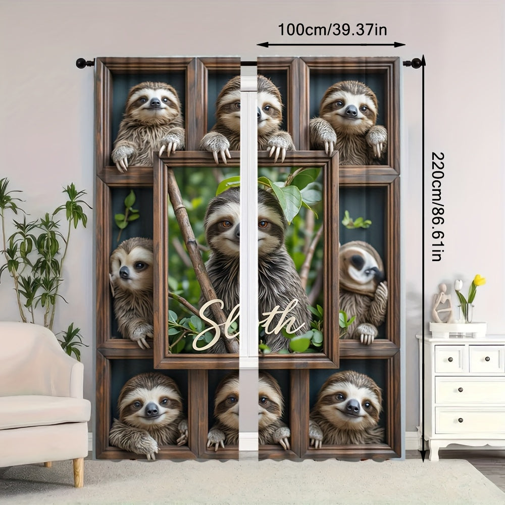 Adorable Sloth-Themed Curtains