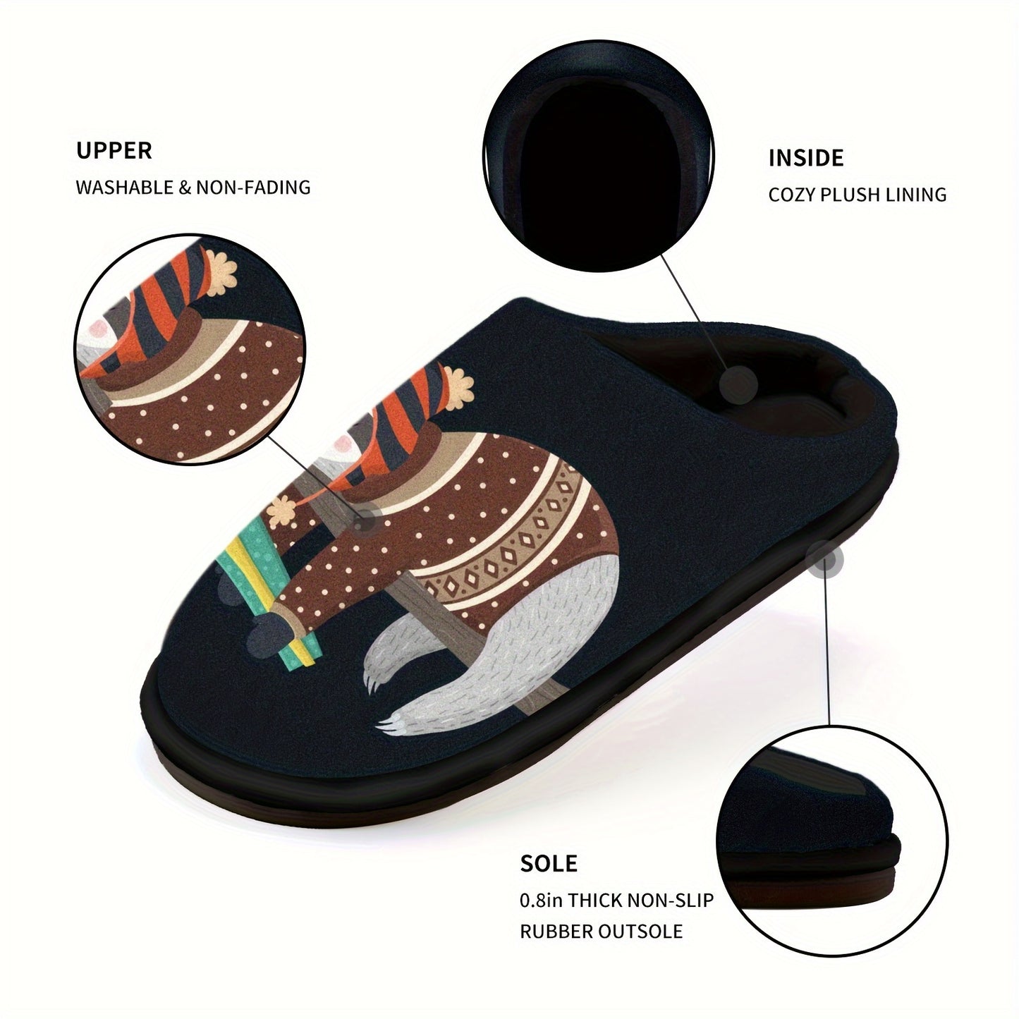 Non Slip Sloth Slippers