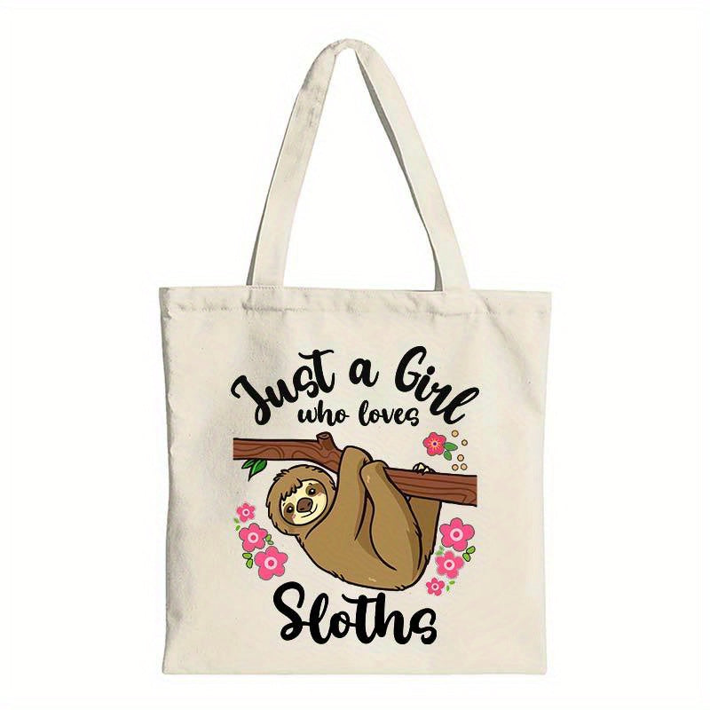 Just A Girl Who Loves Sloths Canvas Tote Bag