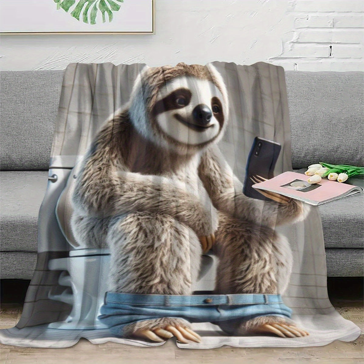 Funny Sloth Blanket
