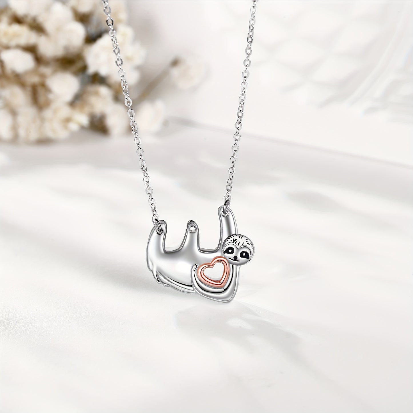 Sterling Silver Sloth Necklace