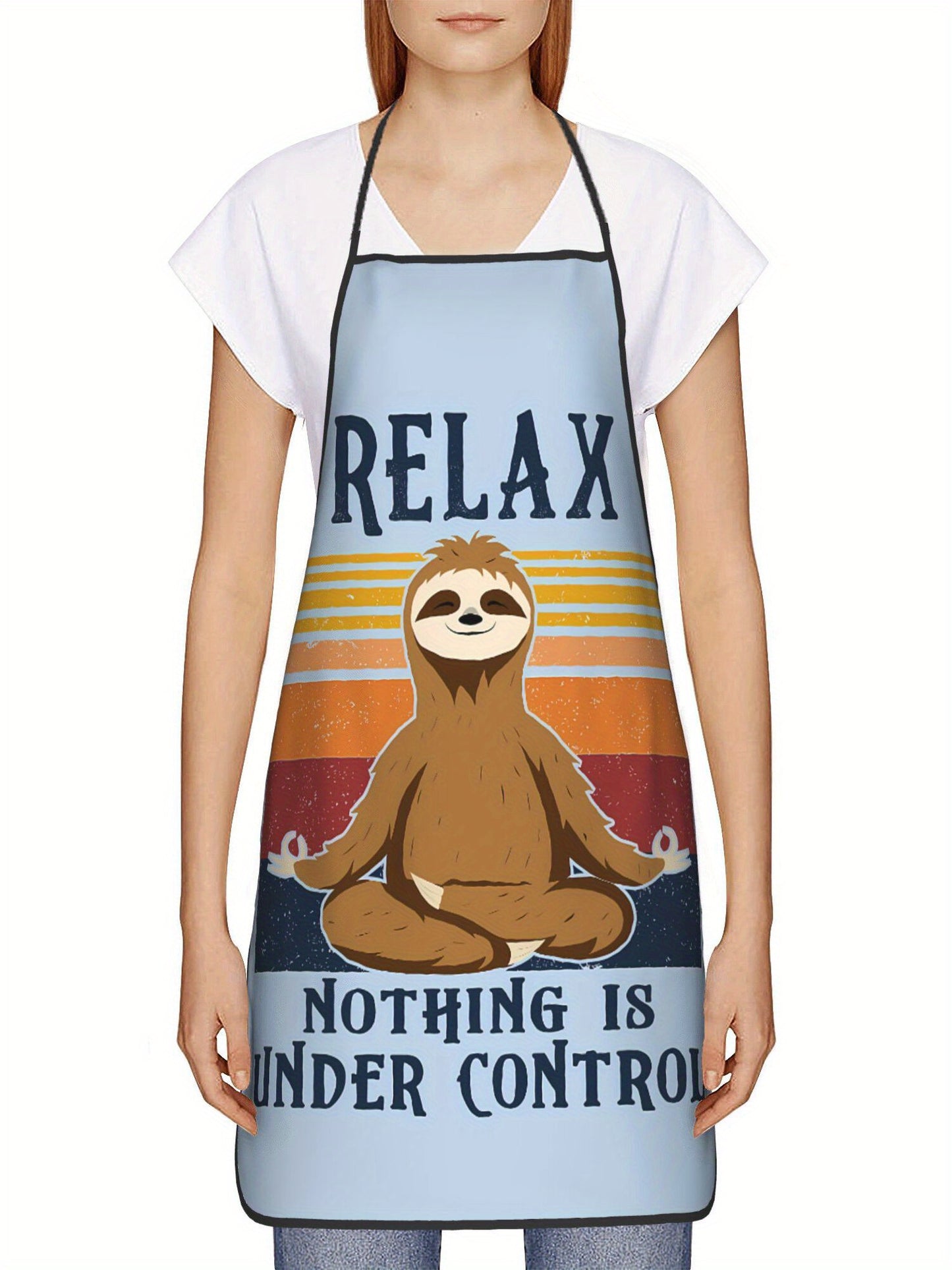 Relax Nothing Is Under Control Sloth Yoga Apron