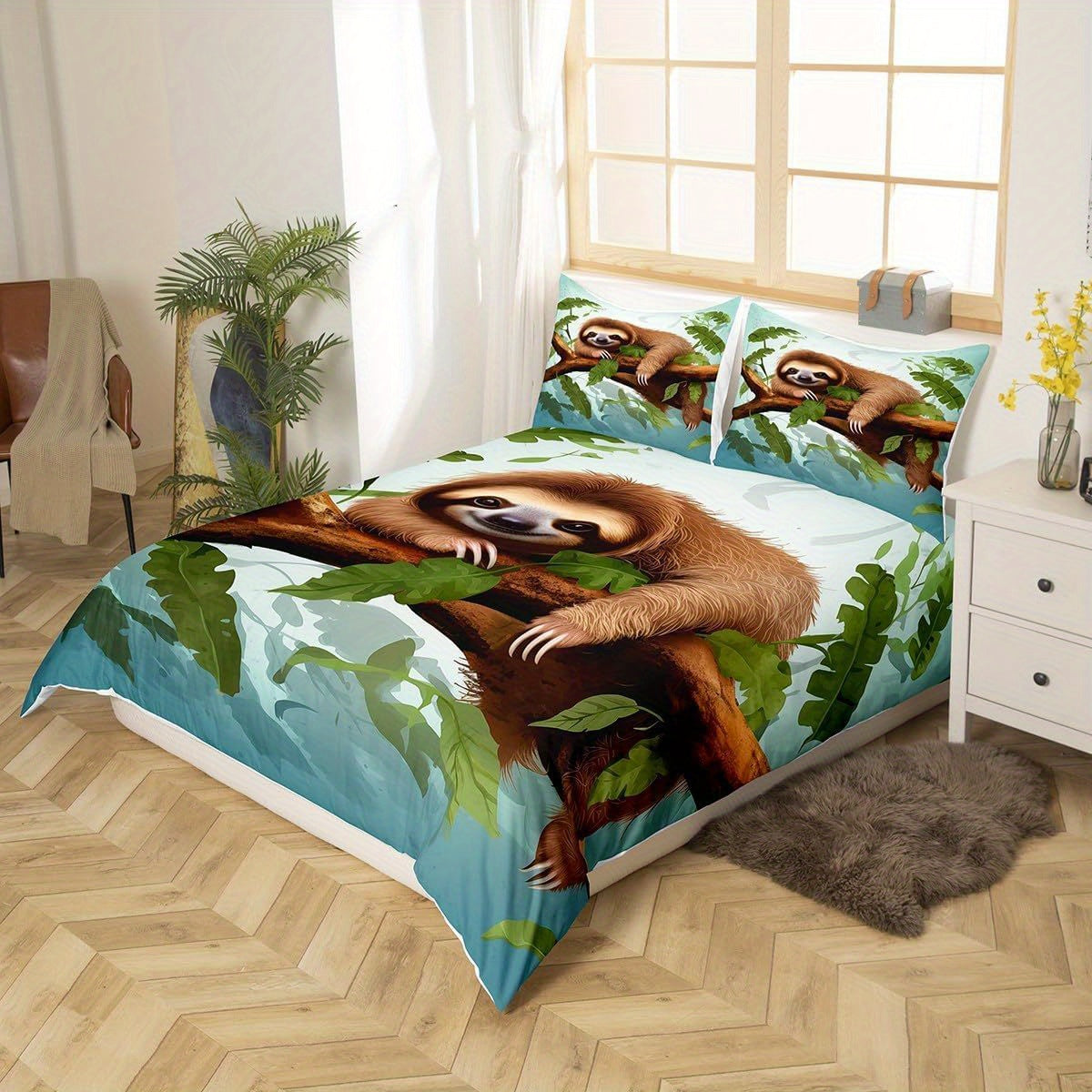 Wild Sloth Bedding Set