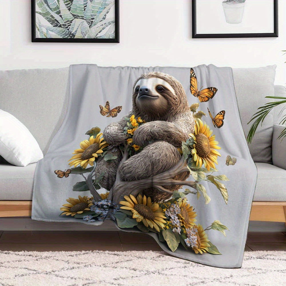 Sunflower Sloth Blanket