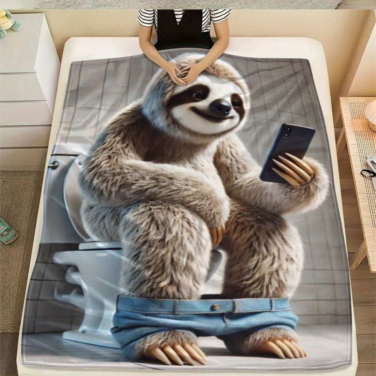 Funny Sloth Blanket