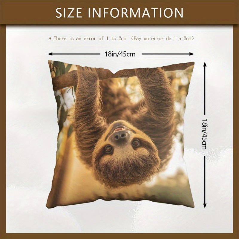 Sloth Hanging Upside Down Pillow Cover