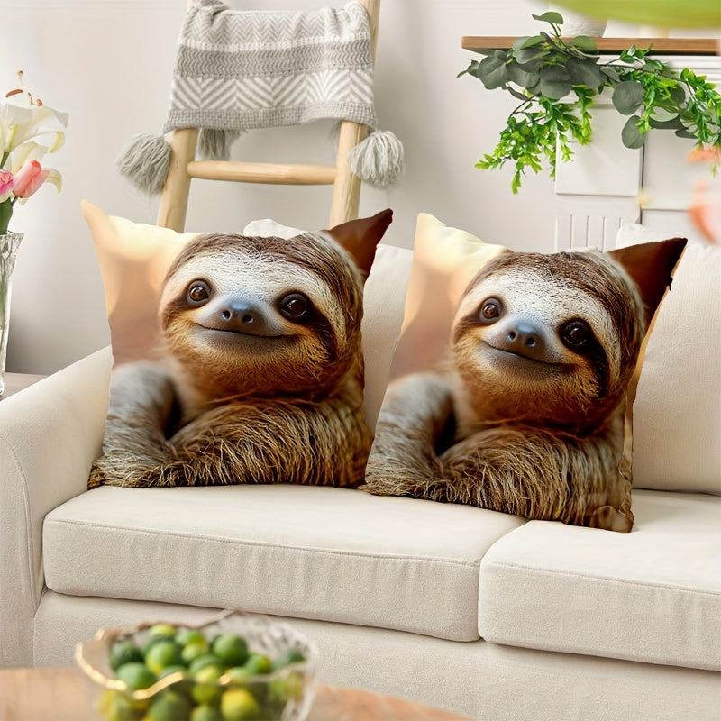 2 Piece Cute Sloth Cushion Covers