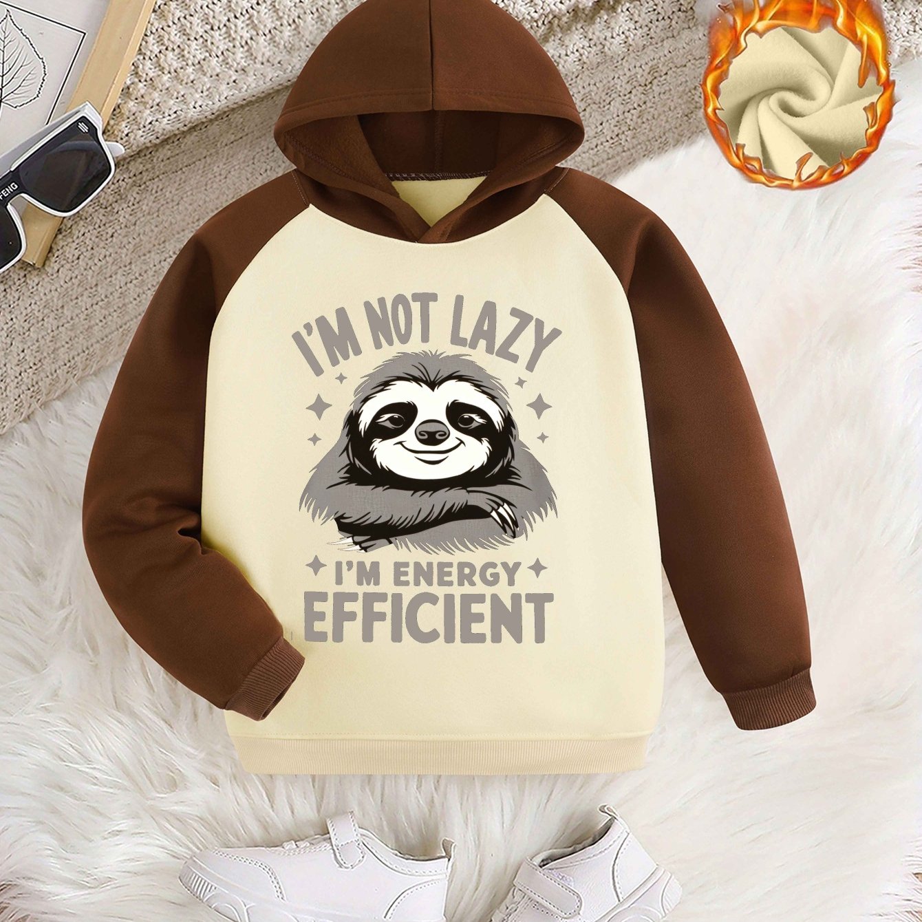 I'm Not Lazy, I'm Energy Efficient Sloth Graphic Hoodie