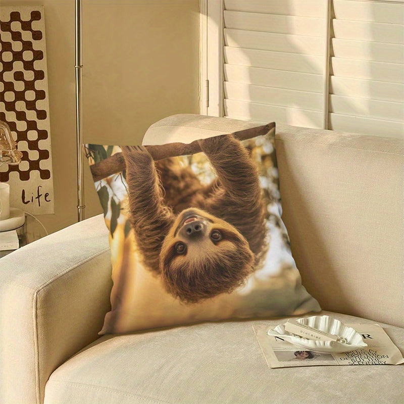 Sloth Hanging Upside Down Pillow Cover