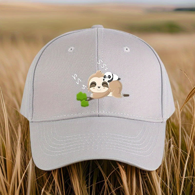 Adjustable Sloth Sleeping Baseball Cap