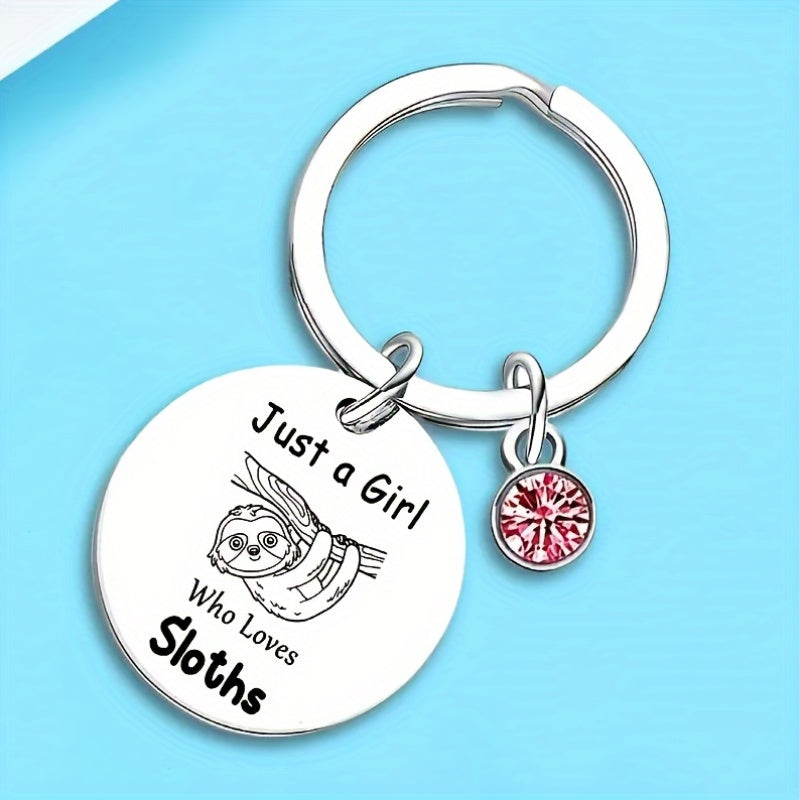 Just A Girl Who Loves Sloths Keychain