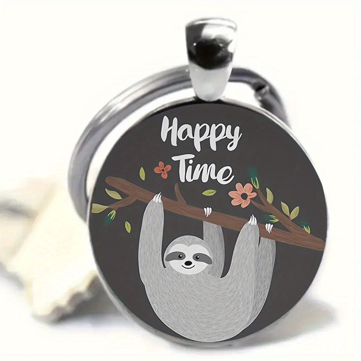 Happy Time Sloth Keychain