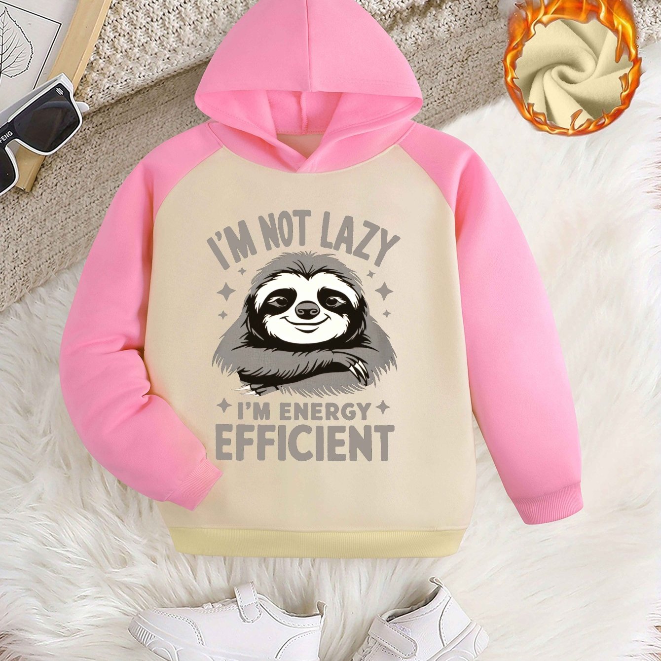 I'm Not Lazy, I'm Energy Efficient Sloth Graphic Hoodie