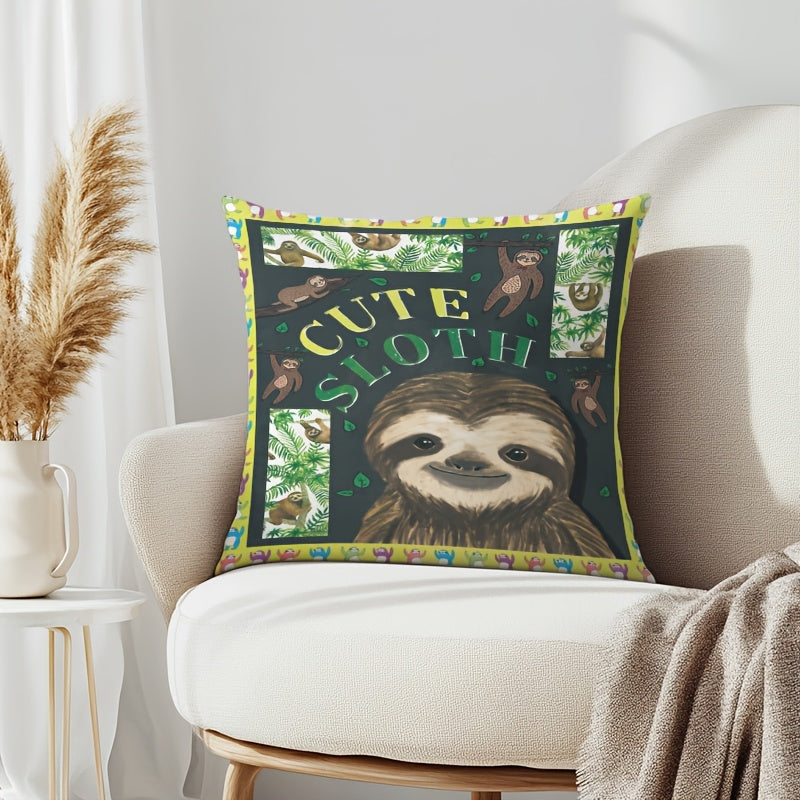 Cute Sloth Decorative Throw Pillow Cover