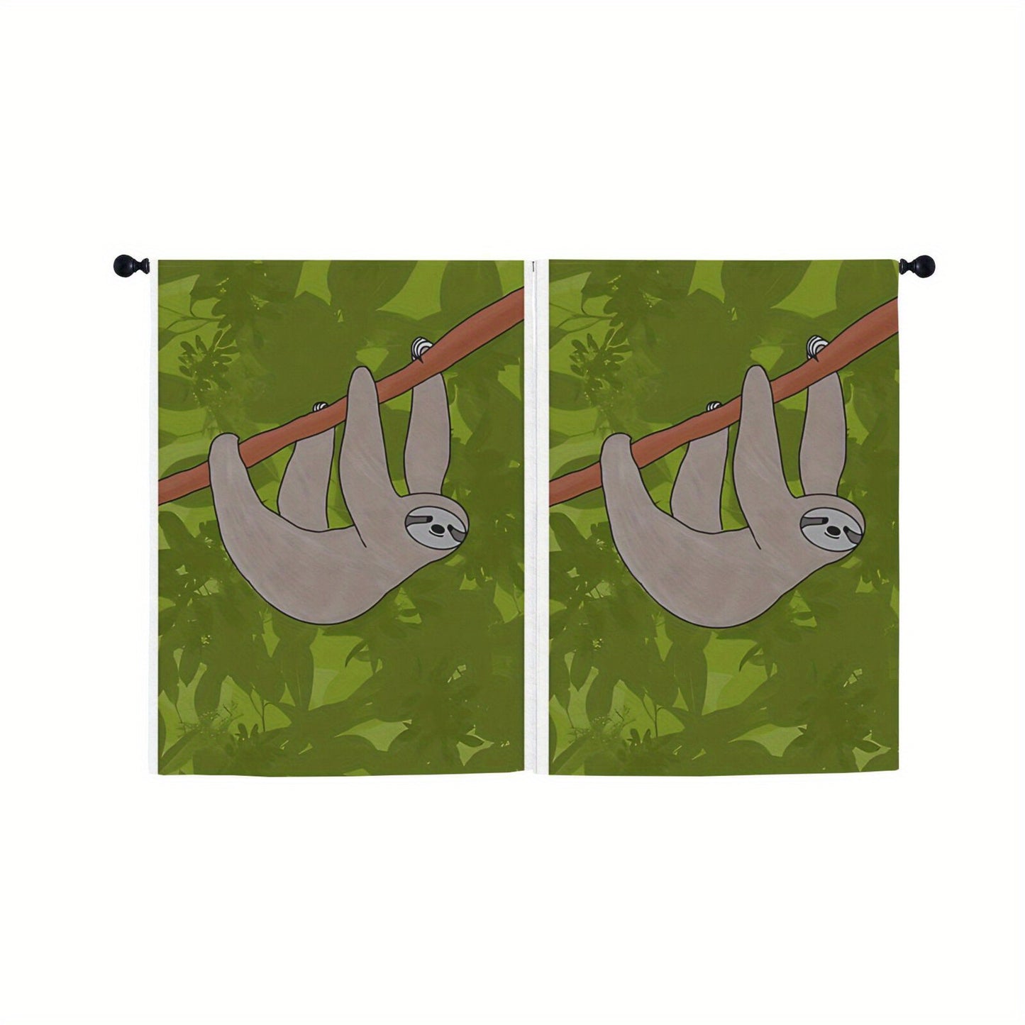 Sloth Hanging On Branch Blackout Curtains