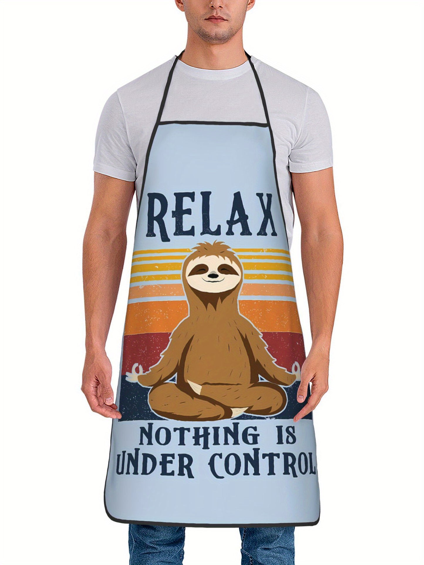 Relax Nothing Is Under Control Sloth Yoga Apron