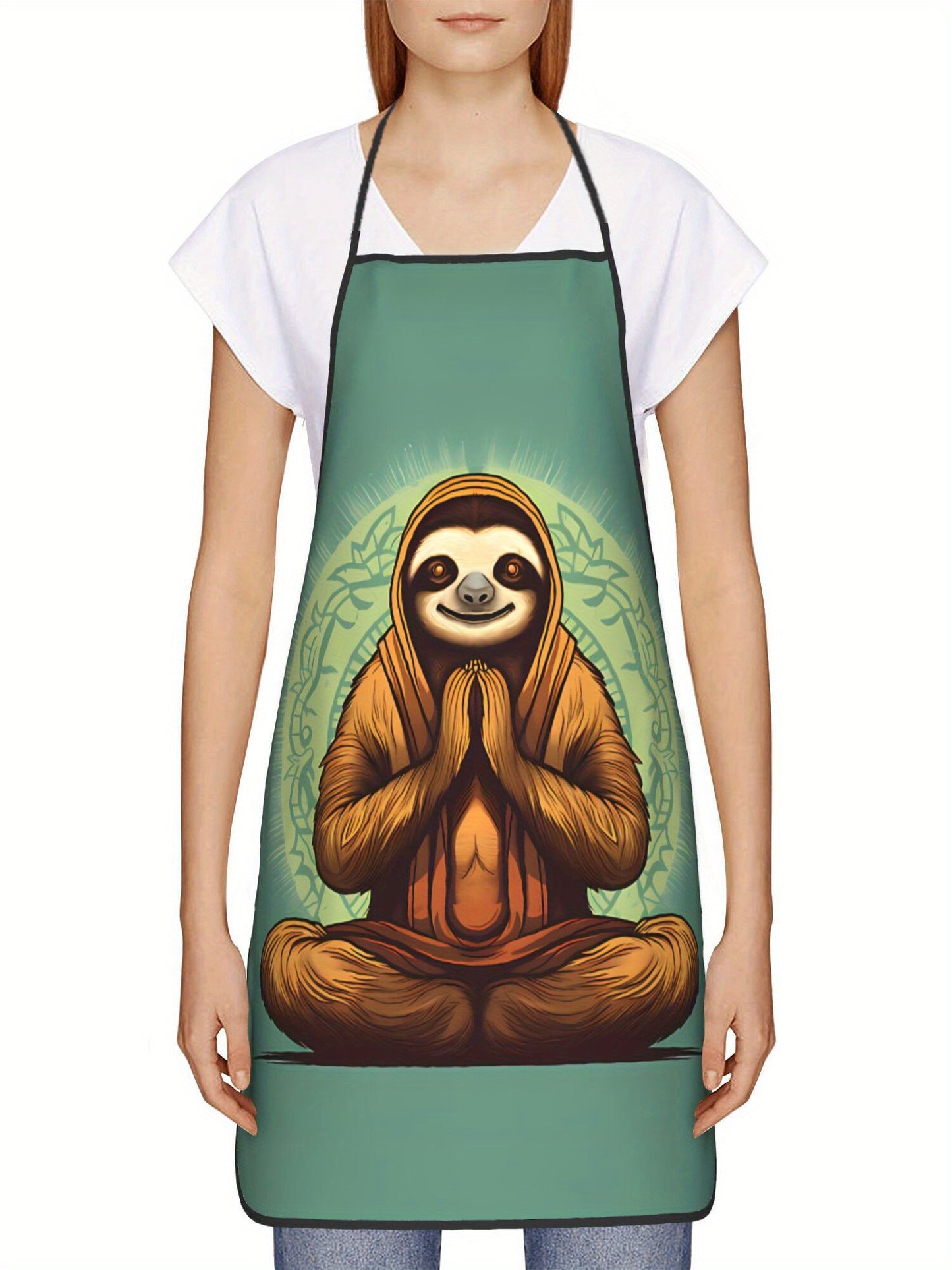 Meditating Sloth Apron