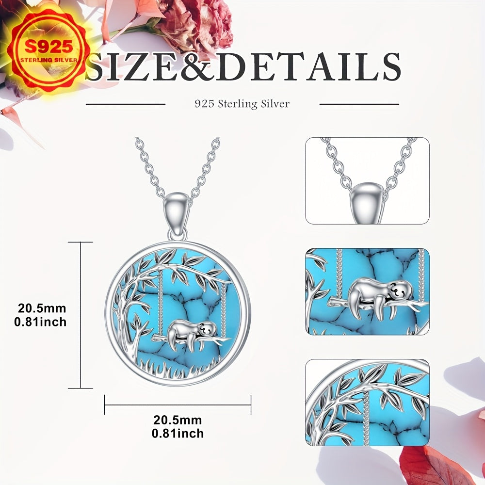 Sterling Silver Sloth Necklace