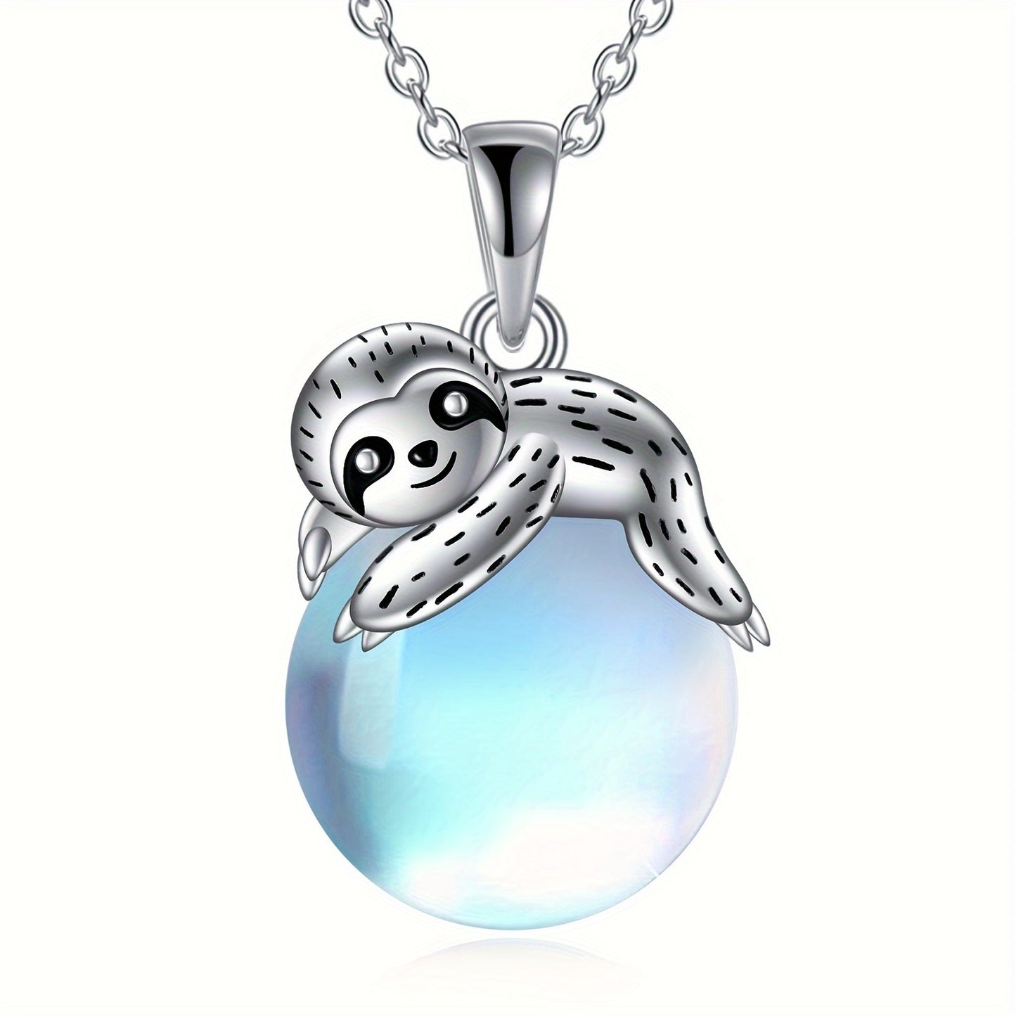 Sterling Silver Beautiful Sloth Necklace