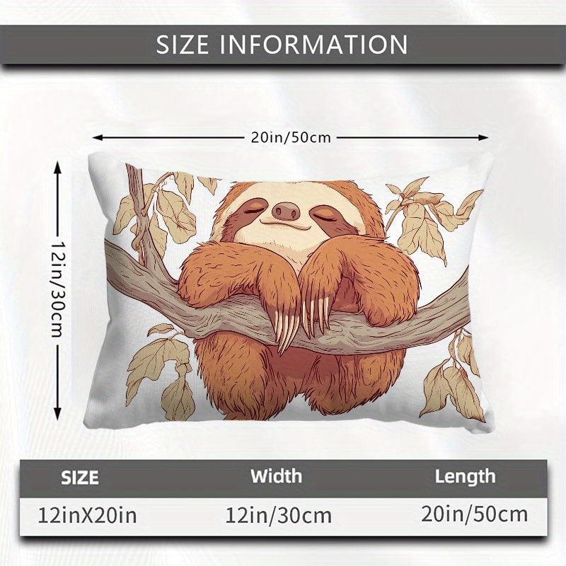 Cute Sloth On A Branch Cushion Cover