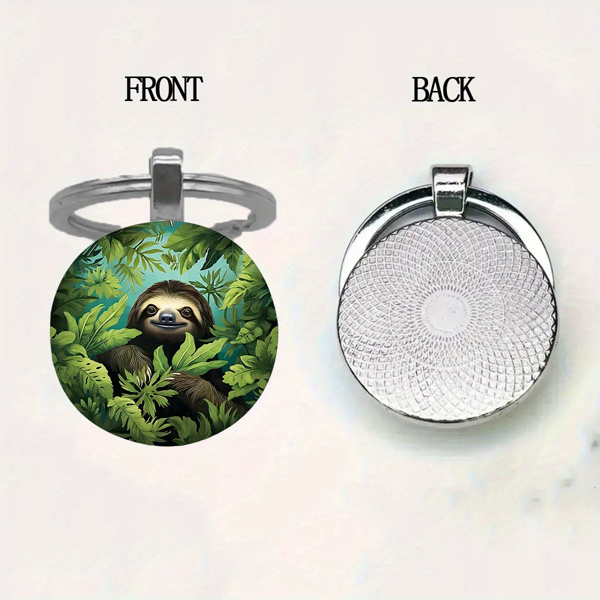 Forest Sloth Keychain