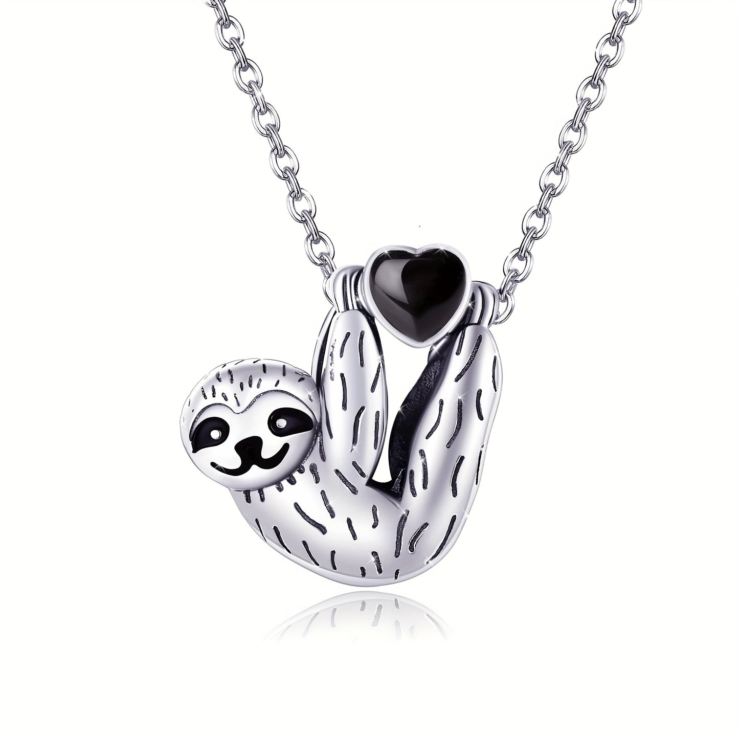Sloth Necklace with Heart
