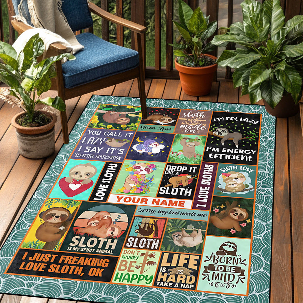 Sloth Patterned Carpet