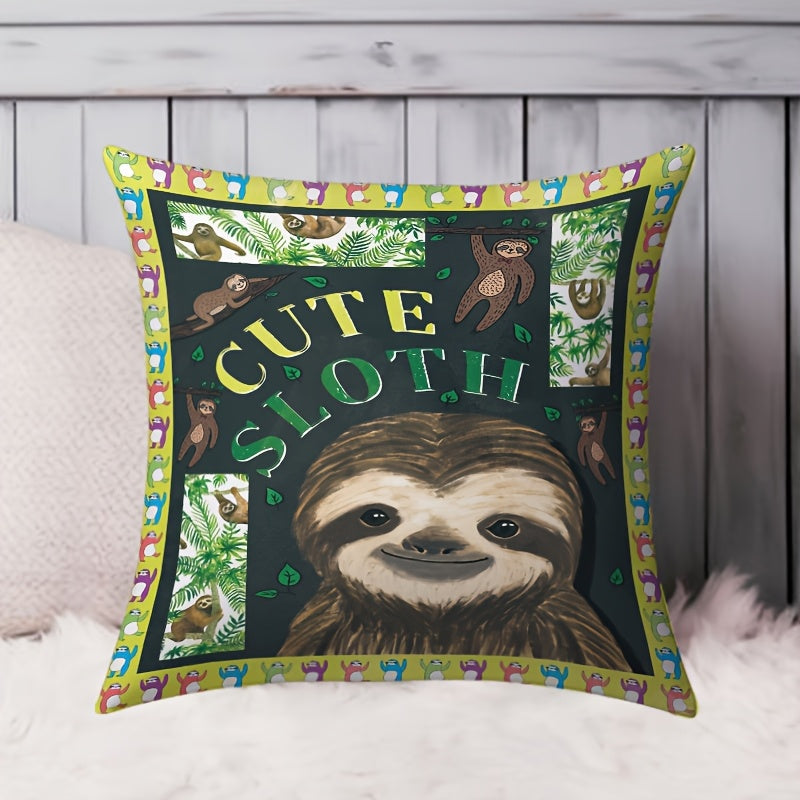 Cute Sloth Decorative Throw Pillow Cover