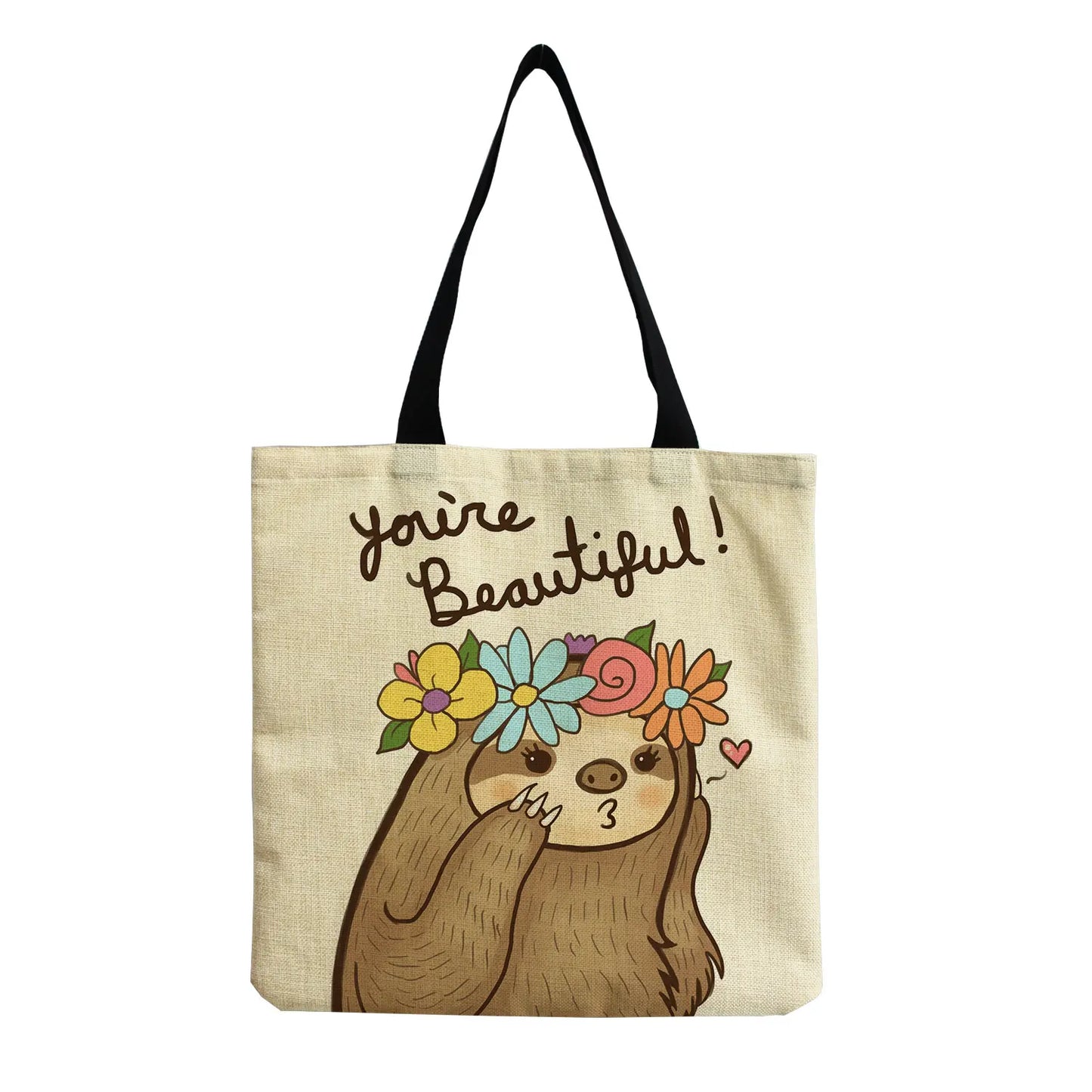 You're Beautiful Sloth Tote Bag