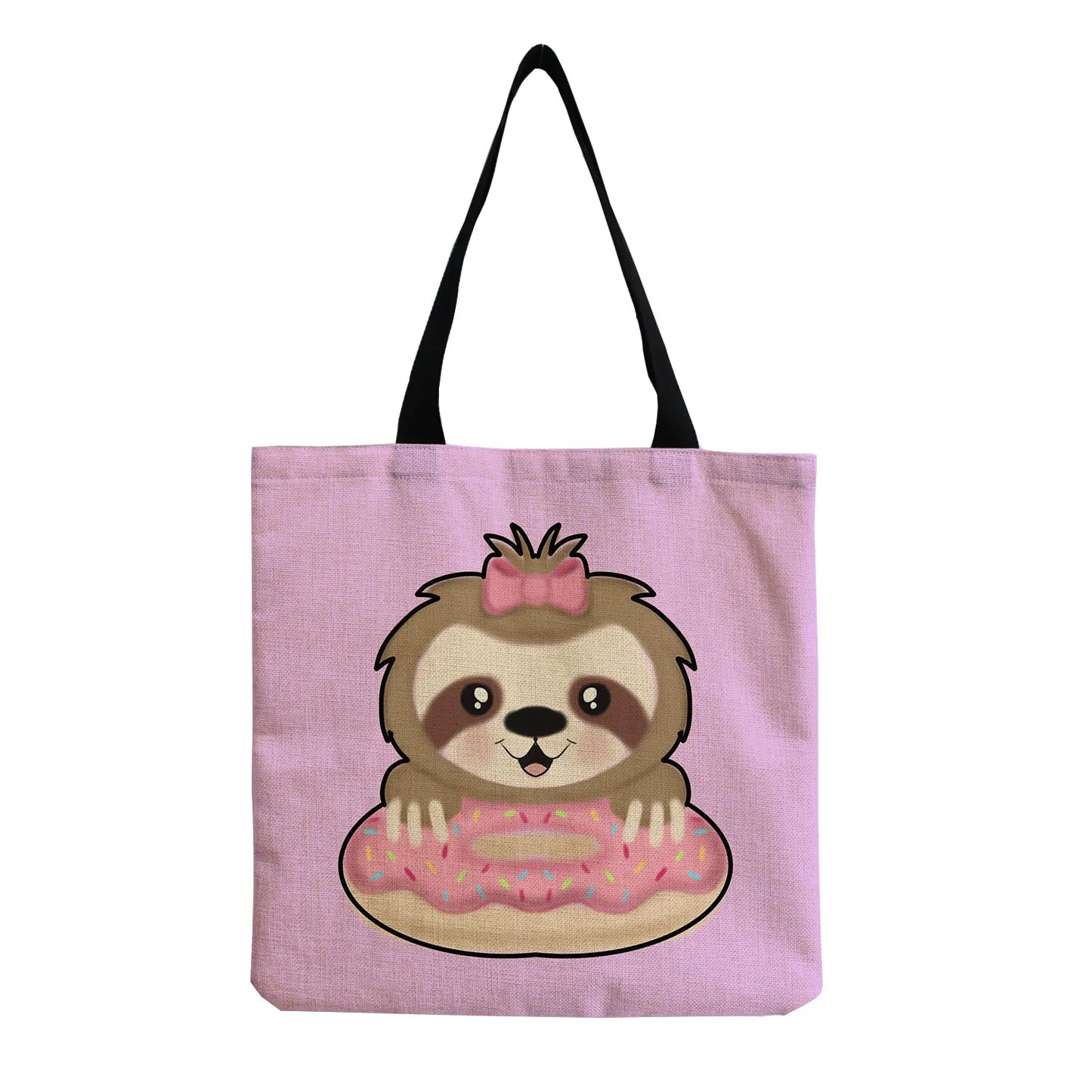 Donut Sloth Tote Bag