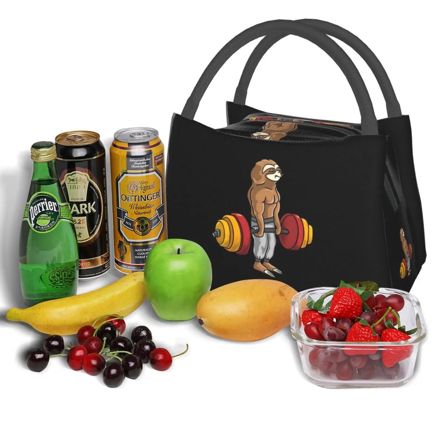 Fitness Bodybuilding Sloth Lunch Bag