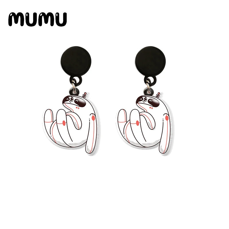 Assorted Cute Sloth Drop Earrings