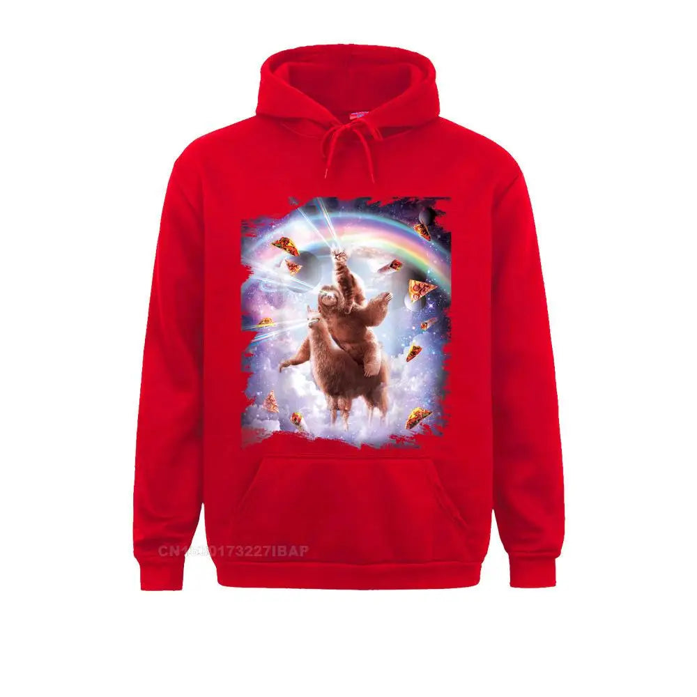 Sloth & Llama Rainbow Hoodie