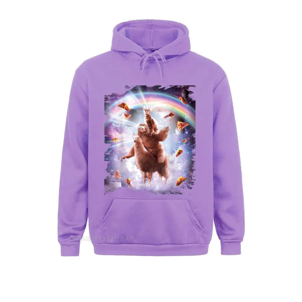 Sloth & Llama Rainbow Hoodie