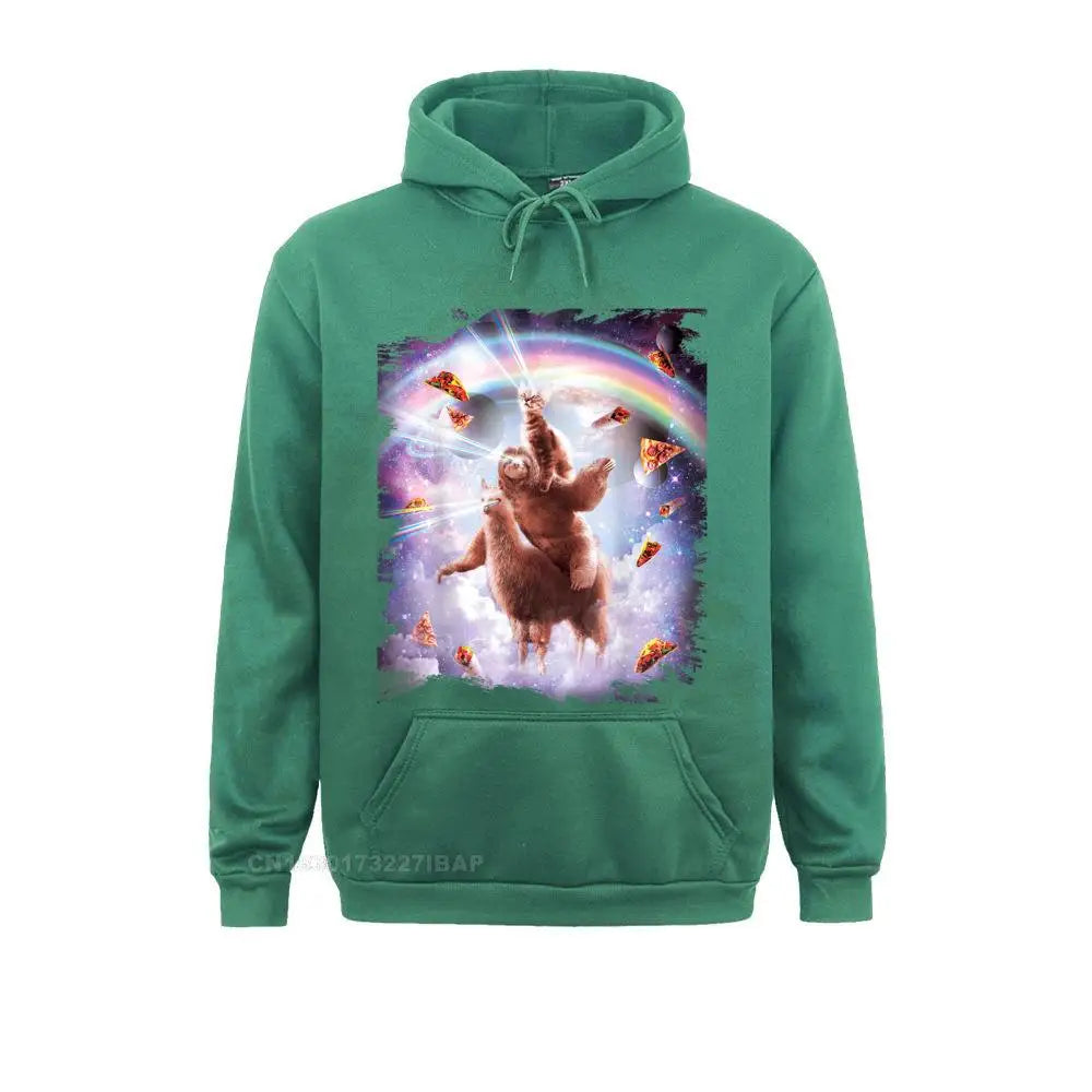 Sloth & Llama Rainbow Hoodie