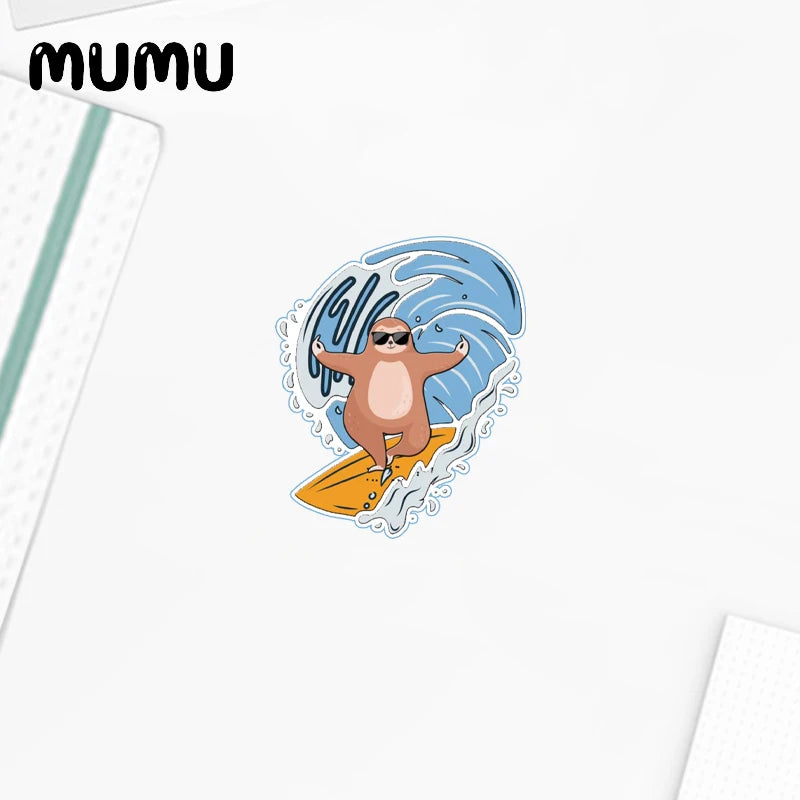 Sloth Surfing Acrylic Badges