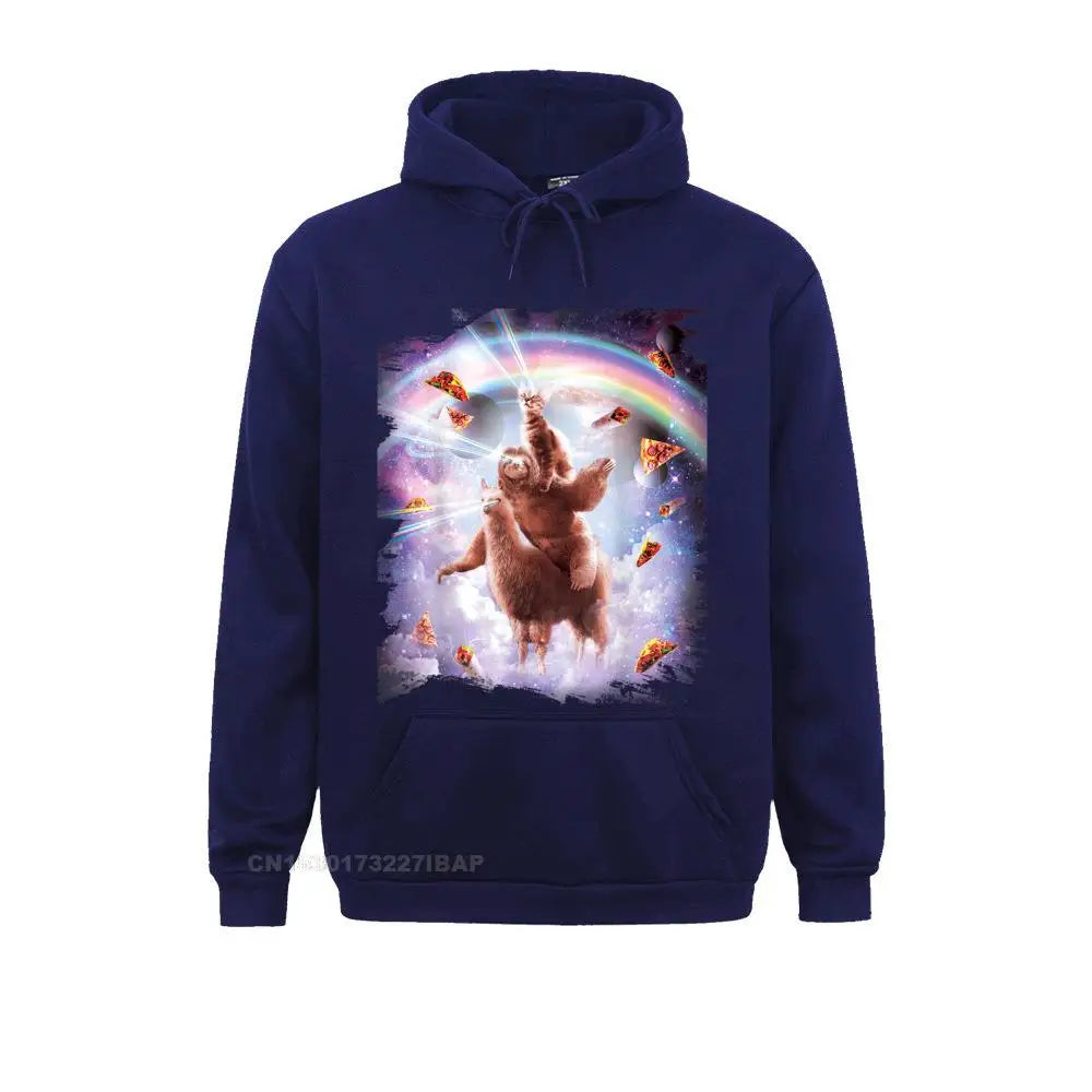 Sloth & Llama Rainbow Hoodie