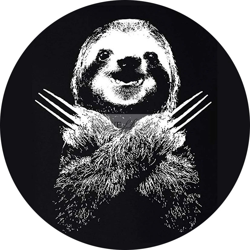Cute Sloth Mix Round Glass Cabochon Buttons