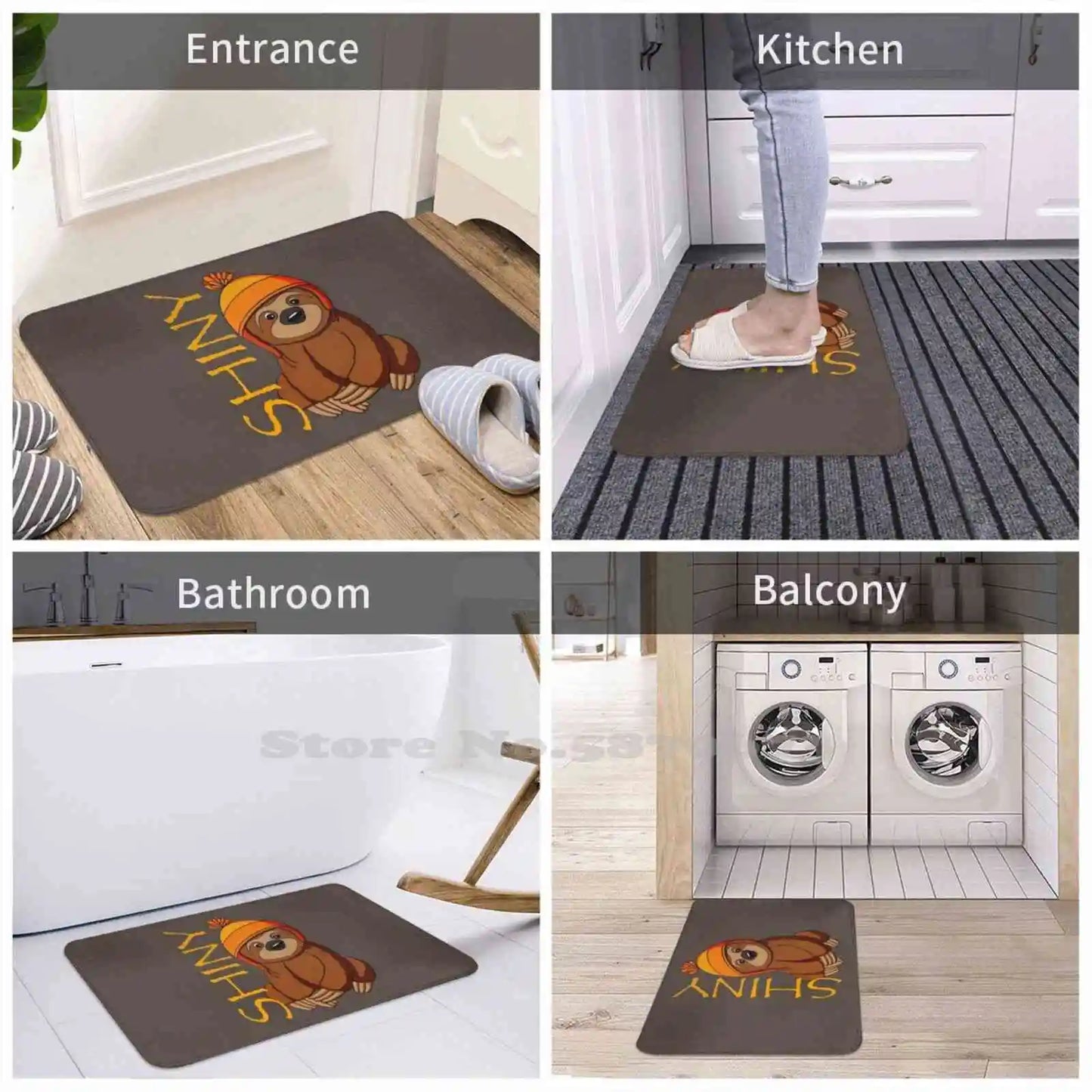 Shiny Sloth Soft Cushion Door Mat