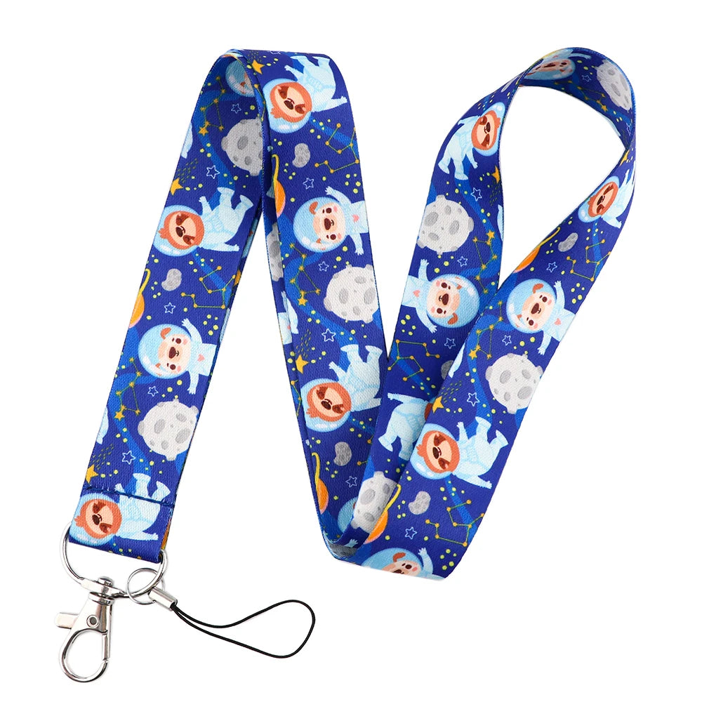 Astronaut Sloth Lanyard